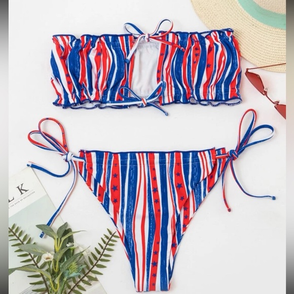 Red white and blue swim suit - never worn - Picture 1 of 2